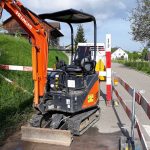 bagger-tom Graben, Strassen, Bauten