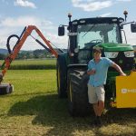 bagger-tom Böschungen mähen, Feldarbeiten